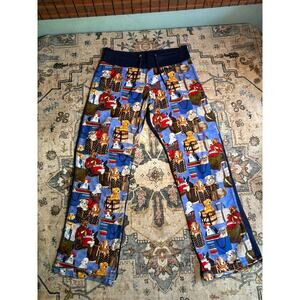 Nilla Shields Dog Pants Flare Sweatpants Low Rise Comfy Lounge Cotton Size M